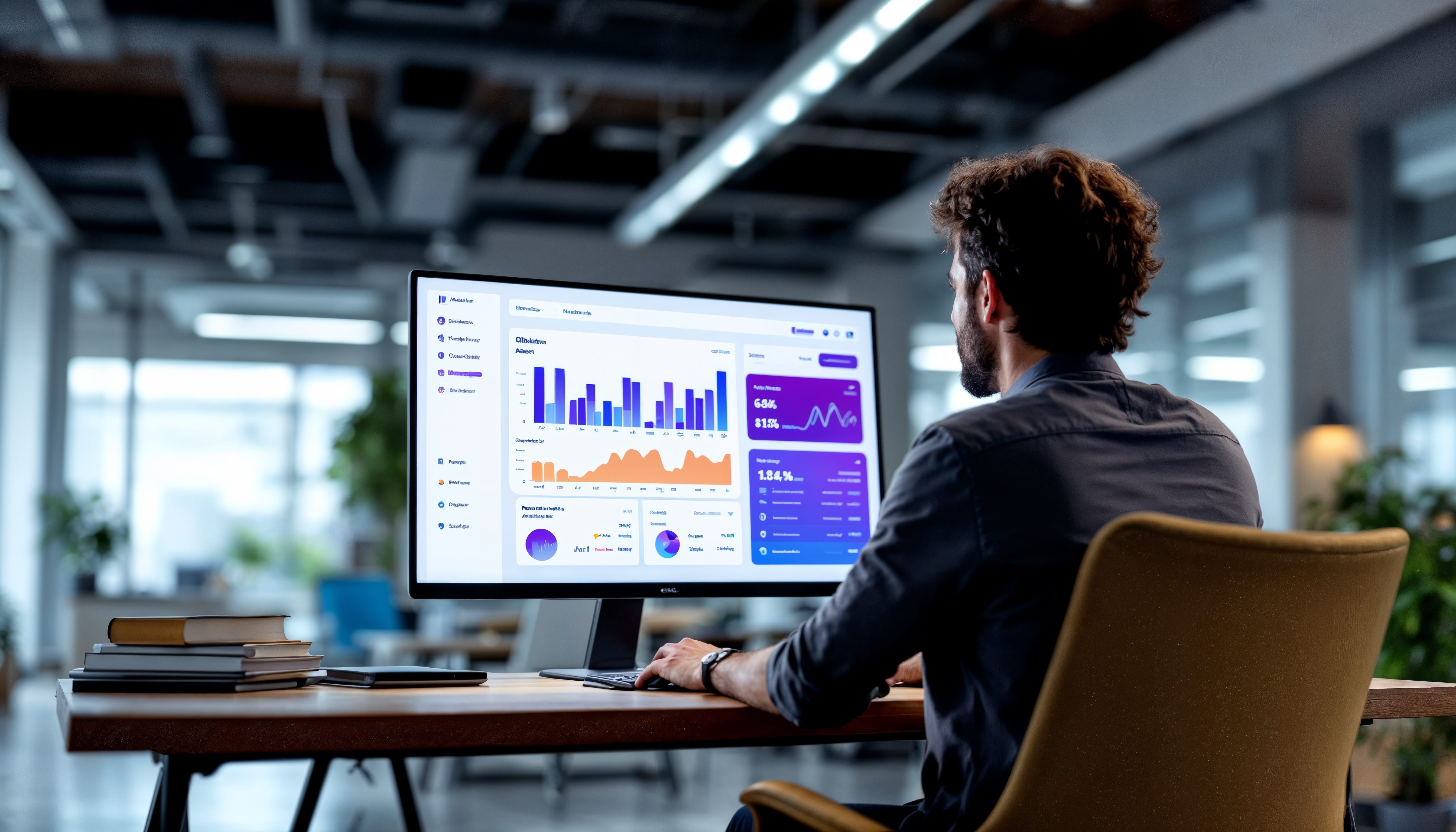 Web application dashboard used by a business operations team